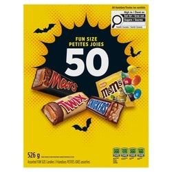 Mars Halloween Chocolate Candies, Assorted Fun Size, 50 Count 526 g, $1.71/100g