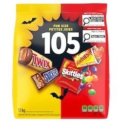 Mars Halloween Chocolate and Candy Fun Size Pack, 105 count 1100 g, $1.45/100g