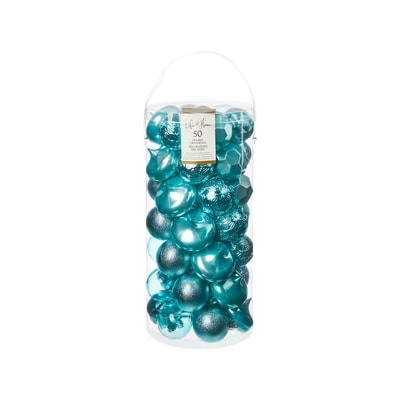 Life at Home Mixed Shape Holiday Ornaments 50 Pack - Blue 1 ea, $34.00/1ea