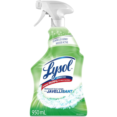 Lysol Nettoyant tout Usage avec Javellisant 950 ml, 0,84 $/100ml