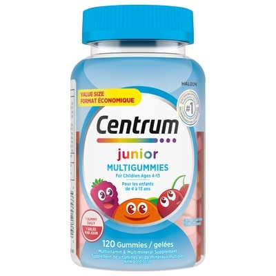 Centrum Multivitamin & Multimineral Supplement Junior For Children Ages 4-13 Cherry, Berry, And Orange Value Size 120 ea, $0.21/1ea