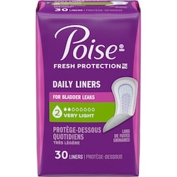 Incontinence Liners, Very Light Absorbency, Regular, 30 Ct