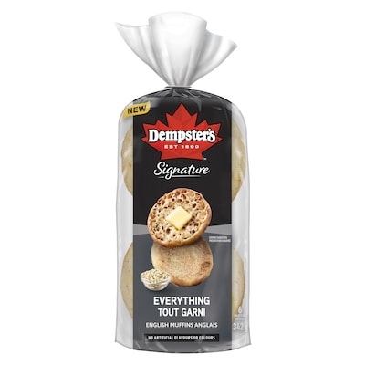 Dempster Signature English Muffins Everything 342 g, $1.31/100g