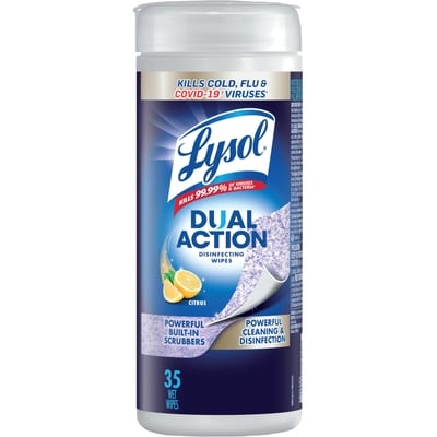 Lysol Dual Action Wipes - Citrus 35 ea, $0.17/1ea