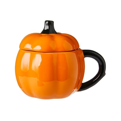 Tasse en citrouille avec couvercle