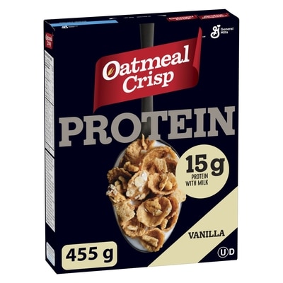 General Mills Oatmeal Crisp Vanilla Protein Cereal 455 g, $1.21/100g
