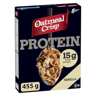General Mills Oatmeal Crisp Vanilla Protein Cereal  455 g, $1.76/100g