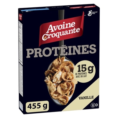 General Mills Avoine Croquante Vanille Proteines Cereales 455 g, 1,21 $/100g