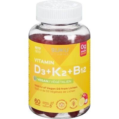 SUKU Vitamin D3 + K2 + B12 1 ea, $24.99/1ea