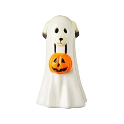 null Décoration lumineuse en céramique avec chien et citrouille 1 ea, 10,00 $/1ch