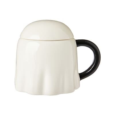 Tasse de fantôme et citrouille avec couvercle