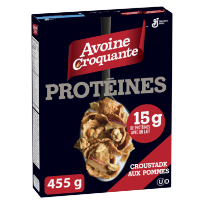 General Mills Avoine Croquante Croustade Aux Pommes  Proteines Cereales 455 g, 1,76 $/100g