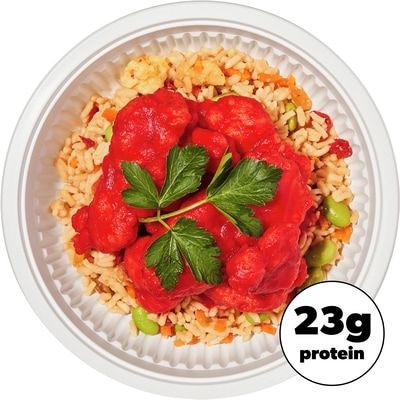 null Sweet & Sour Chicken Power Bowl with Rice 340 g, $2.35/100g