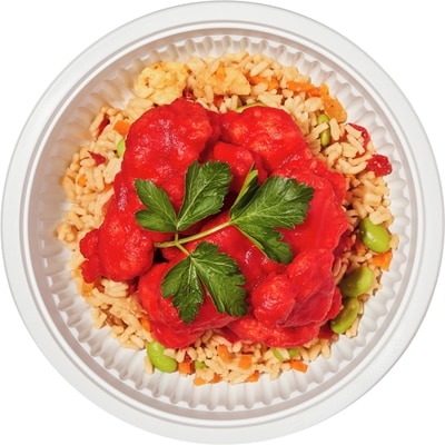 null Bol d’énergie au poulet aigre-doux avec du riz 400 g, 2,00 $/100g