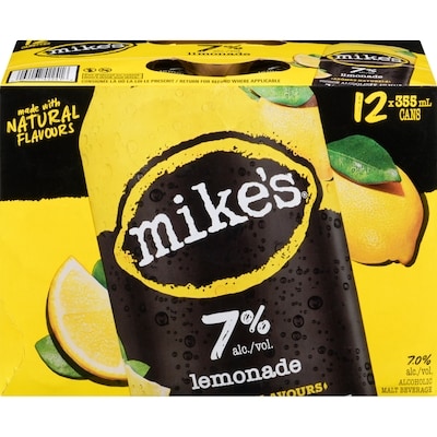 Mike's Hard Alcoholic Malt Beverage Lemonade (ID required at pick-up) 12x355.0 ml, $0.52/100ml