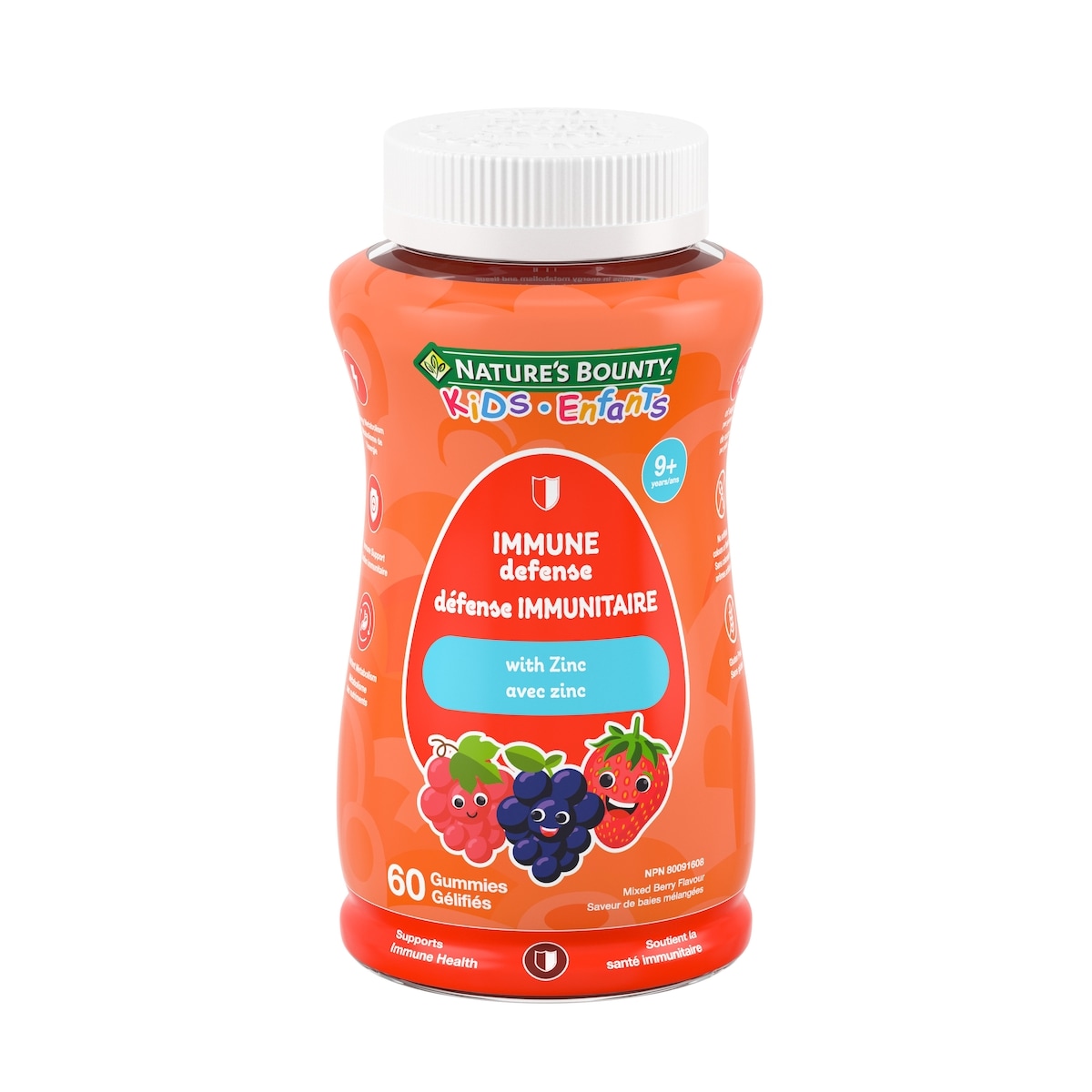 Nature’s Bounty Défense immunitaire pour enfants avec zinc 60 ea, 0,27 $/1ch