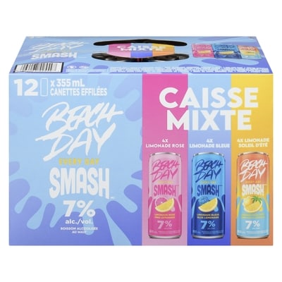 Beach Day Every Day Smash boisson alcoolisée au malt caisse mixte (Pièce d’identité requise au moment du ramassage) 12x355.0 ml, 0,52 $/100ml