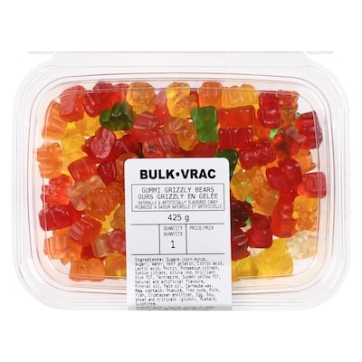 Naturally & Artificially Flavoured Candy Gummi Grizzly Bears