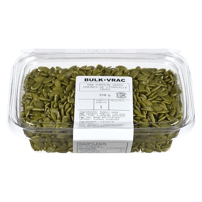 Johnvince Foods Graines de citrouille crues 350 g, 2,00 $/100g