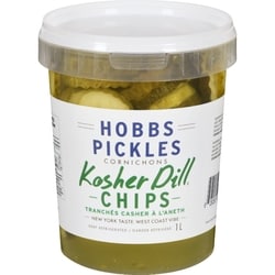 Hobbs Pickles Pickles Kosher Dill Chips 1 l, $1.25/100ml