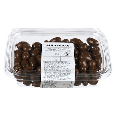 Johnvince Foods Amandes enrobées de chocolat au lait 375 g, 2,40 $/100g