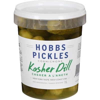 Hobbs Pickles Cornichons casher a l'aneth 1 l, 1,50 $/100ml
