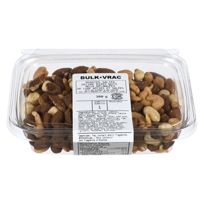 Johnvince Foods Noix mélangées de luxe rôties et salées avec 40% d'amandes et 40% de noix de cajou 300 g, 4,00 $/100g