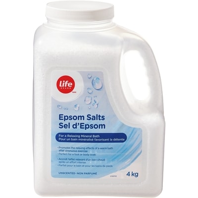 Life Brand Unscented Epsom Salts 4 kg, $0.25/100g