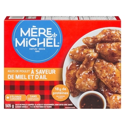 Mère Michel Ailes de poulet à saveur de miel et d'ail 505 g, 2,28 $/100g
