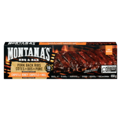 Montana's Pork Back Ribs, Chipotle Honey 650 g, $1.54/100g