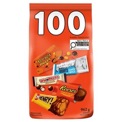 Hershey's 100Ct Assorted Chocolate 962 g, $2.08/100g