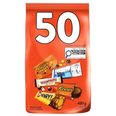 Hershey's 50Ct Assorted Chocolate 481 g, $2.29/100g