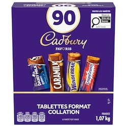 Cadbury Emballage Halloween format collation, Tablettes de chocolat, Dairy Milk Oreo, Caramilk, Wunderbar, Crispy Crunch 1070 g, 1,59 $/100g