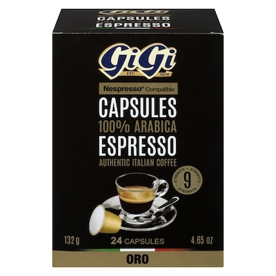 Gigi Brand Nespresso Compatible Capsules 100% Arabica Oro 24 ea, $0.42/1ea