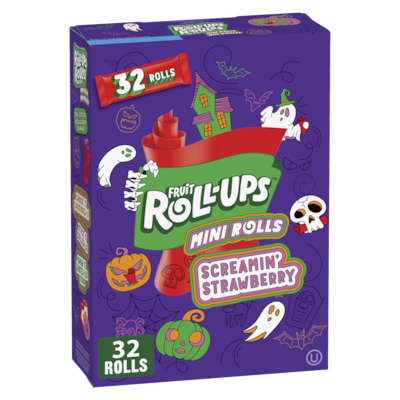 Betty Crocker Halloween Mini Rolls, Fruit Flavoured Snacks, 32 Rolls 335.66 g, $2.38/100g