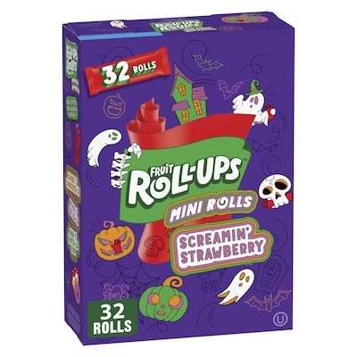 Betty Crocker Halloween Mini Rolls, Fruit Flavoured Snacks, 32 Rolls 335.66 g, $4.17/100g