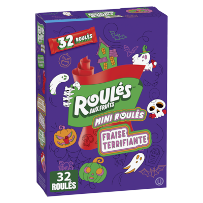 Betty Crocker Halloween mini rolls, snacks aux saveurs fruitées, 32 rouleaux 335.66 g, 2,61 $/100g