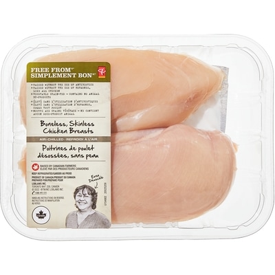 President's Choice Free From Chicken Breast, Boneless, Skinless $25.55/1kg $11.59/1lb