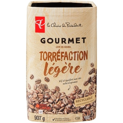 Café en grains gourmet à torréfaction légère