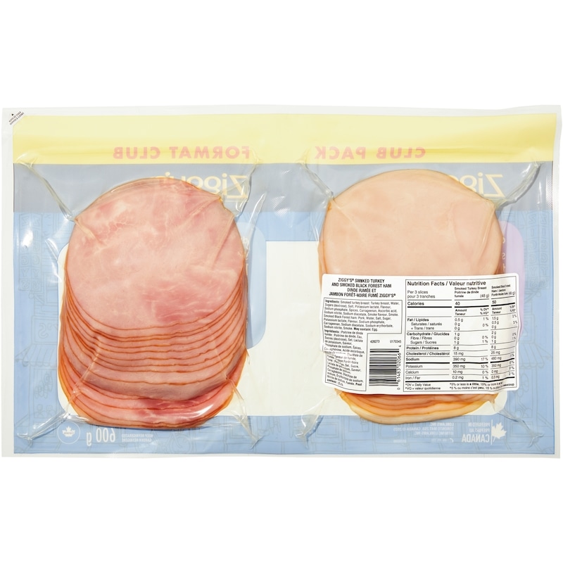 Smoked Turkey Breast and Smoked Black Forest Ham Duo Club Pack