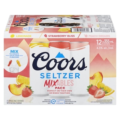 Coors Seltzer Mixables Pack (ID required at pick-up) 12x355.0 ml, $0.74/100ml