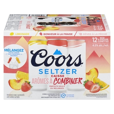 Coors Seltzer caisse arômes à combiner (Pièce d’identité requise au moment du ramassage) 12x355.0 ml, 0,74 $/100ml