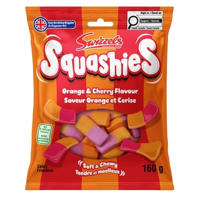 SWIZZELS Squashies saveur orange et cerise 160 g, 1,56 $/100g