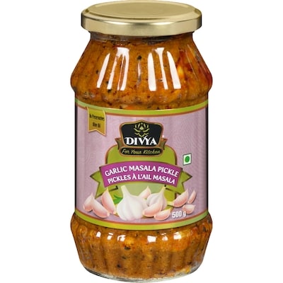 Divya Garlic Masala Pickle 500 g, $0.80/100g