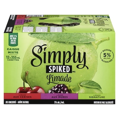 Simply Boisson de alcoolisée limade caisse mixte (Pièce d’identité requise au moment du ramassage) 12x355.0 ml, 0,65 $/100ml