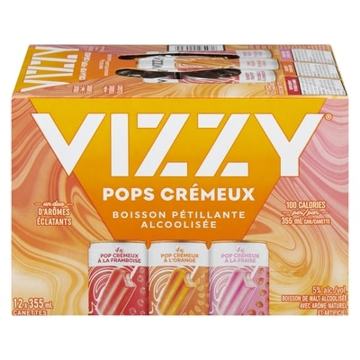 Vizzy Boisson de alcoolisée pops crémeux boisson pétillante (Pièce d’identité requise au moment du ramassage) 12x355.0 ml, 0,52 $/100ml