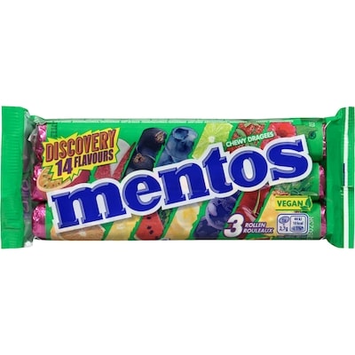 Mentos Chewy Dragees Découverte 112.5 g, $2.48/100g