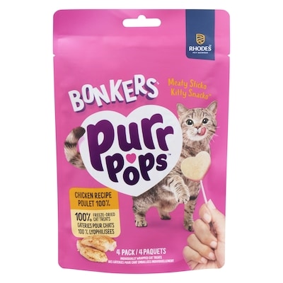 BONKERS Gâteries pour chats 100 % lyophilisées poulet 100 % 5.6 g, 44,46 $/100g