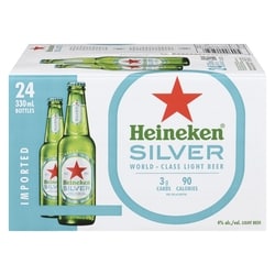 Heineken Silver World Class Light Beer (ID required at pick-up) 24x330.0 ml, $0.37/100ml