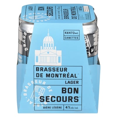 null Bière légère lager bon secours (Pièce d’identité requise au moment du ramassage) 4x473.0 ml, 0,82 $/100ml